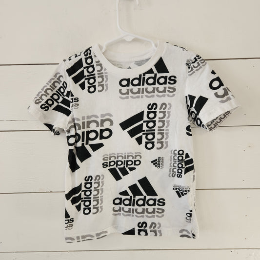 Size 5 | Adidas White & Black T-Shirt