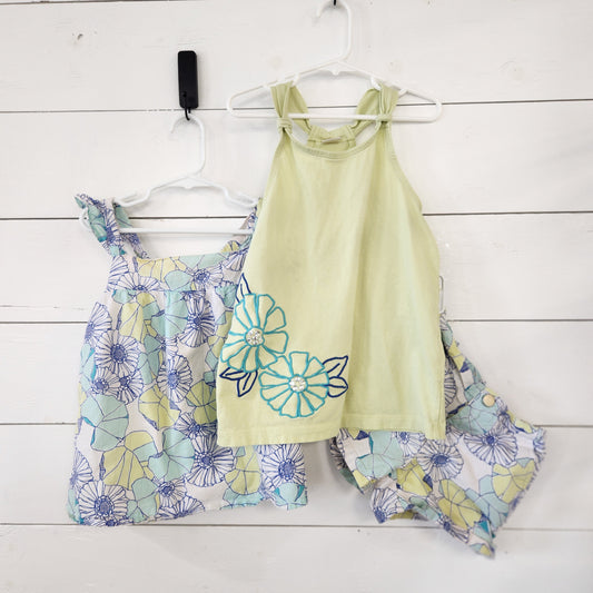 Size 8 | Gymboree Set -2 Tank Tops, 1 Shorts