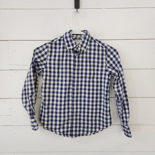 Size 6-7 | Crewcuts Navy Gingham Buttondown