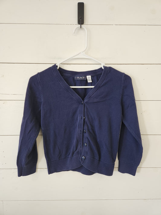Size 7/8 | Place Navy Button Sweater