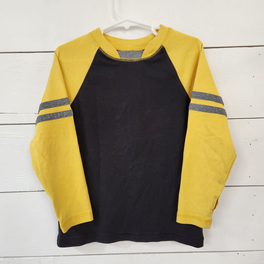 Size 4t | Hanna Andersson Yellow & Grey Long Sleeve