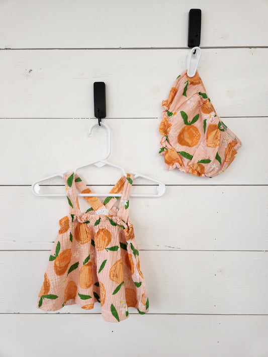 Size 6-9m | Mudpie Smocked Top w/ Bloomers