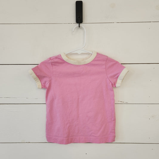 Size 18-24m | Hanna Andersson Pink & Cream Shirt