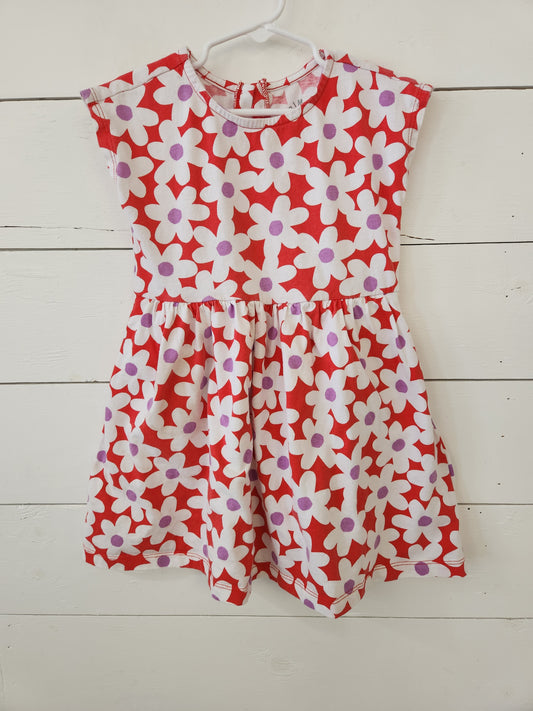 Size 4-5 | Primary Short Sleeved Floral Dress *stain