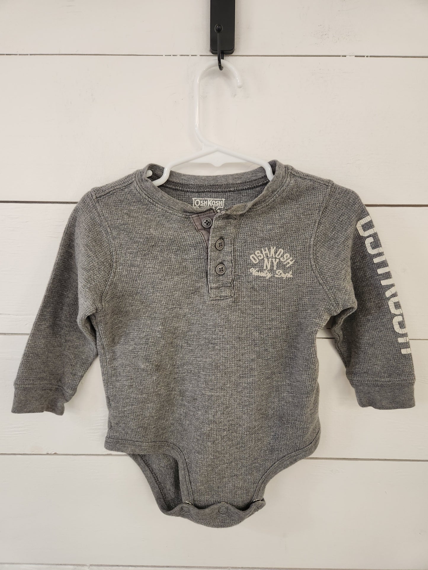 Size 18m | OshKosh Grey Cotton Bodysuit