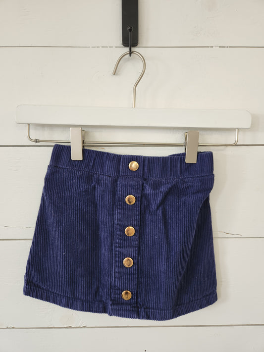 Size 4 | Isaac Mizrahi Blue Corduroy Skirt