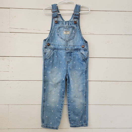 Size 3t | Oshkosh Heart Overalls