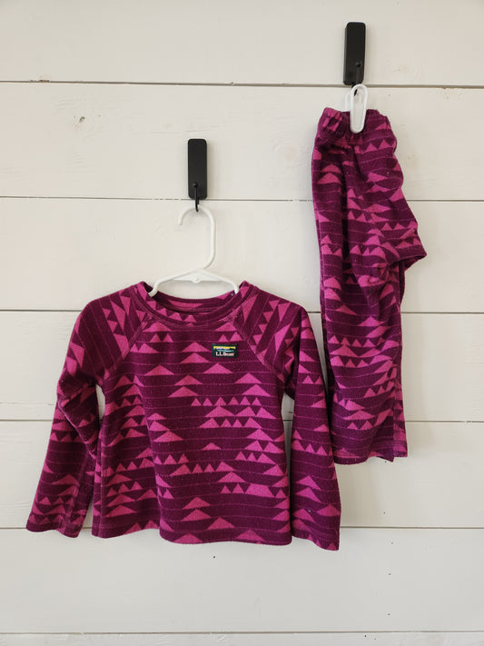 Size 2t | LL Bean Purple Fleece Set *piling