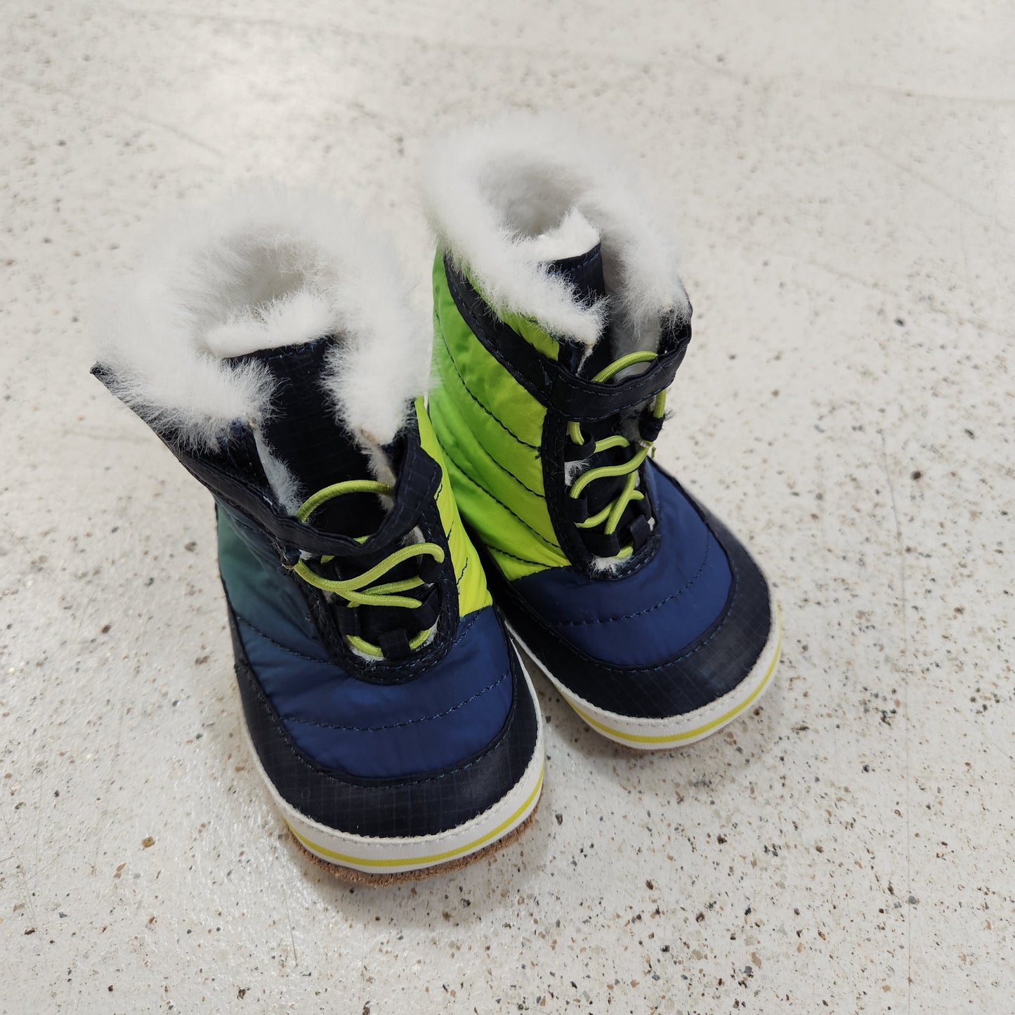 Size 6-9m | Robeez First Kicks Lime Green Boots NIB