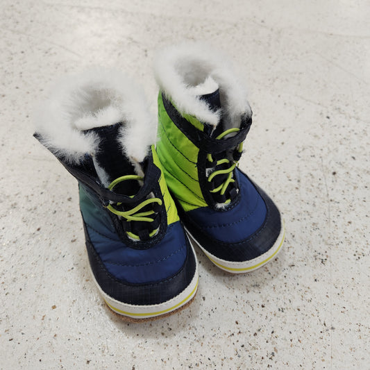 Size 6-9m | Robeez First Kicks Lime Green Boots NIB