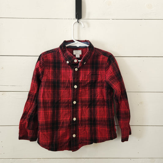 Size 4t | Gymboree Red & Black Plaid Buttondown
