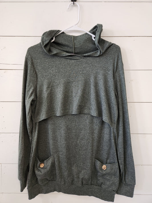 Size L | Joymom Hooded Nursing Shirt