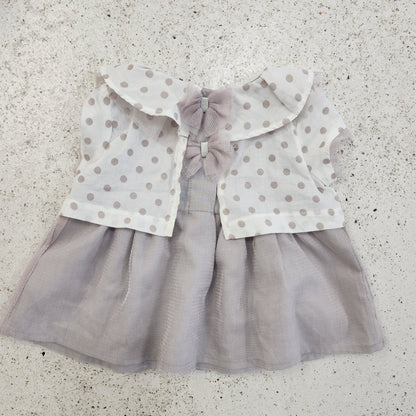 Size 0-3m | Dylan & Abby Grey Polka Dot Set