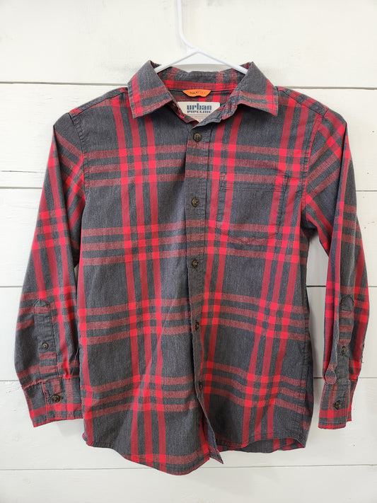 Size 8 (S) | Urban Pipeline Button Up Red