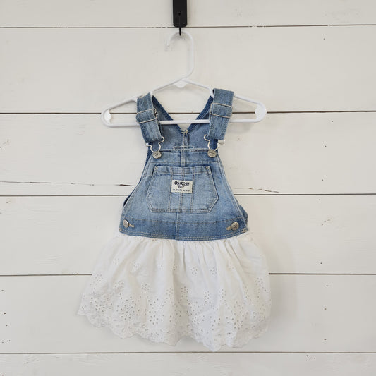 Size 12m | OshKosh Denim and White Cotton Dress