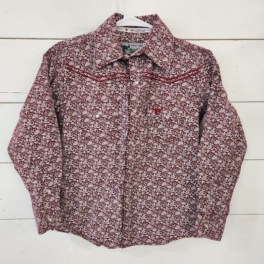 Size 6 | Cowboy Hardware Maroon Buttondown