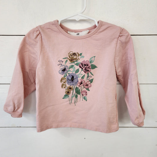 Size 2t | H&M Floral Crew Shirt
