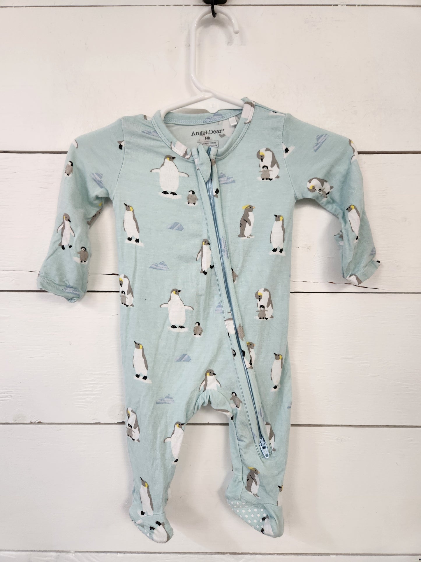 Size NB | Angel Dear Bamboo Zippered Footie