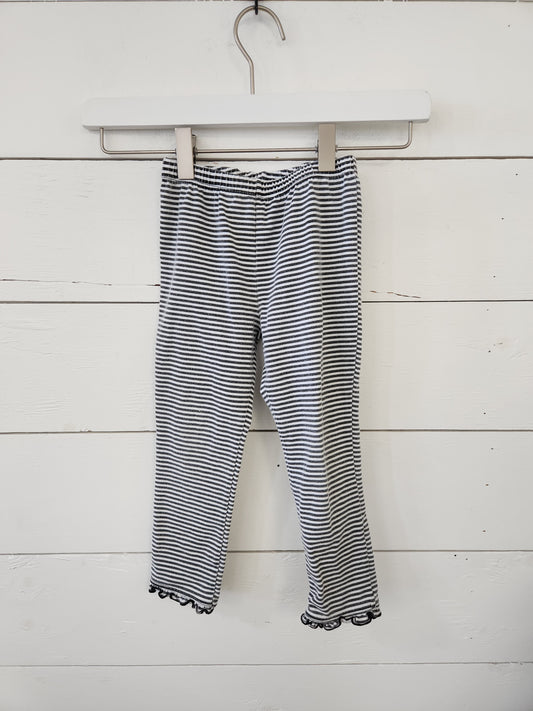 Size 4t | Calvin Klein Ruffle Bottom Striped Leggings
