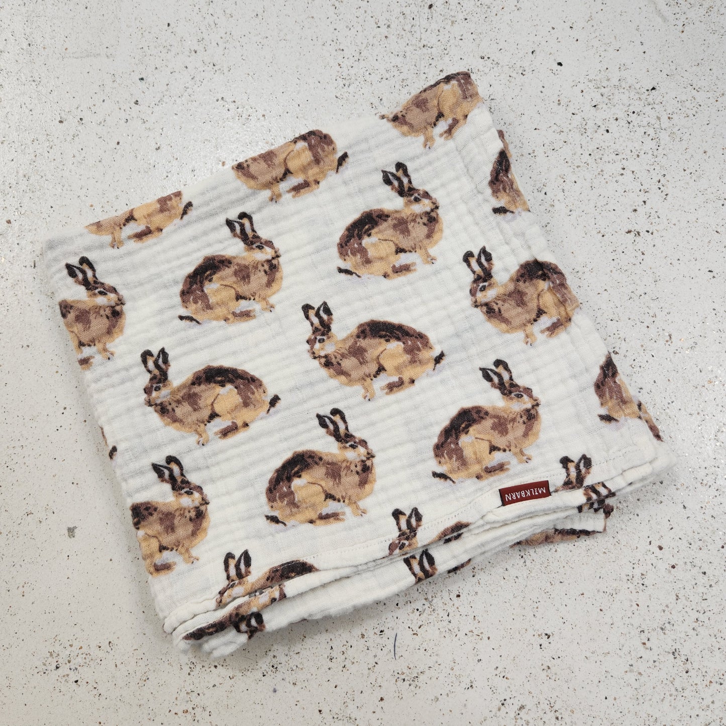 Size os | Milkbarn Muslin Rabbit Swaddle