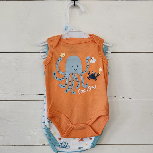 Size 0-3m | Millie & Myles Sea Creatures Bodysuits (Set of 3)