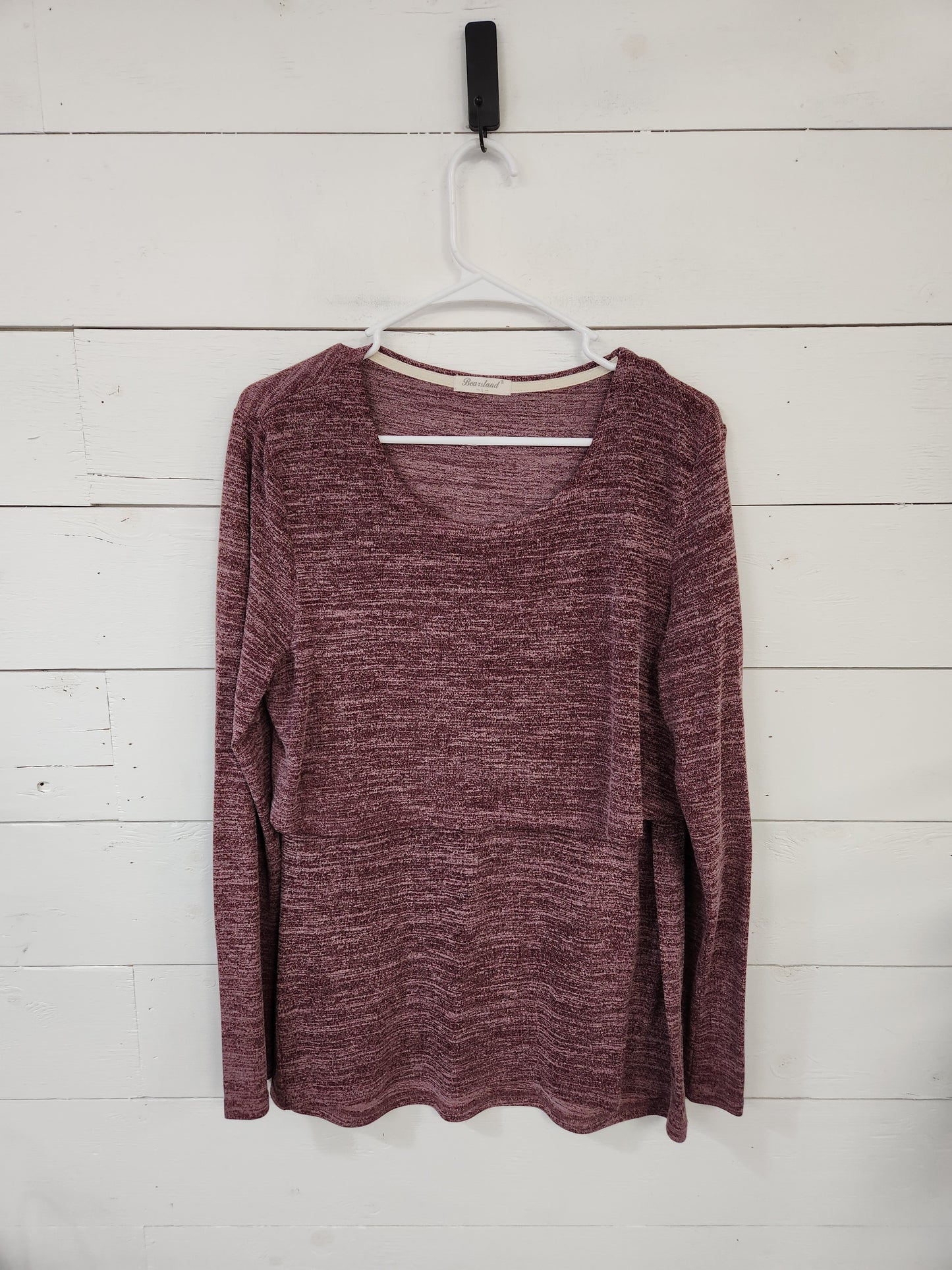 Size L | Bearsland Burgandy Nursing Shirt