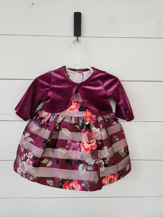 Size 6-9m | Mia & Mimi 3pc Dress Set