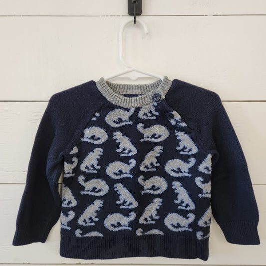 Size 12-18m | Gap Dinosaur Print Sweater
