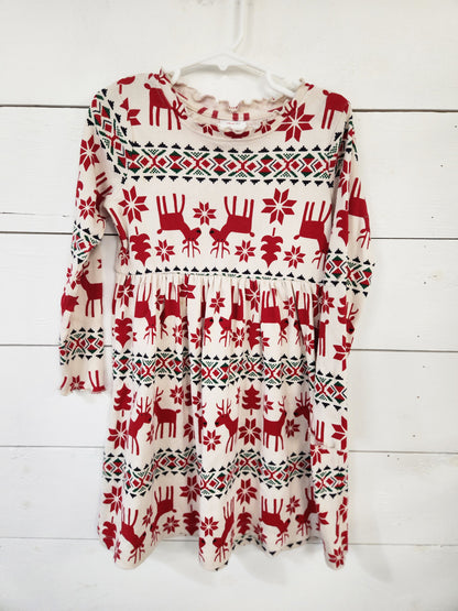 Size 5 | Hanna Andersson Reindeer Dress *stain