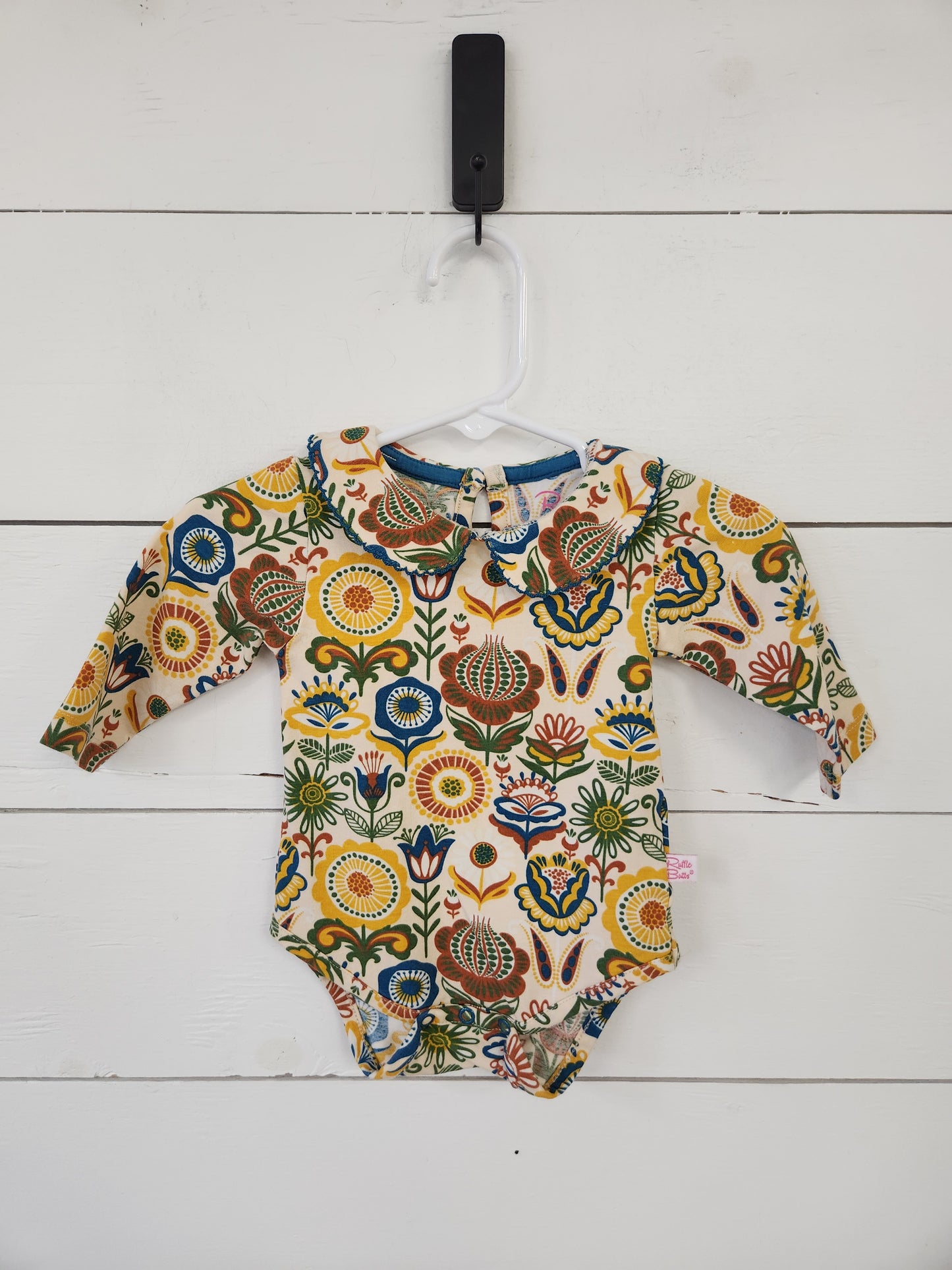 Size 3-6m | Ruffle Butts Collared Bodysuit