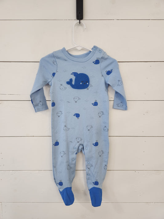 Size 9m | Sterling Baby Whale Cotton Sleeper