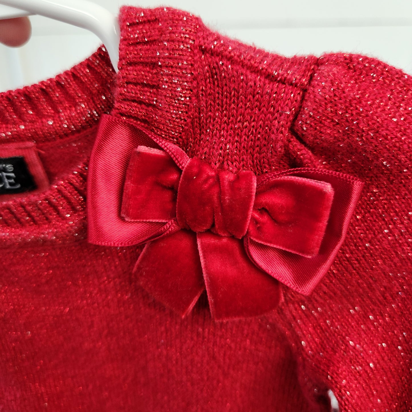 Size 6-9m | Place Velvet Bow Sweater