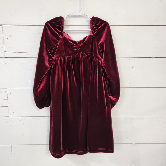 Size 4-5 | Ivy City Co Maroon Velvet Dress