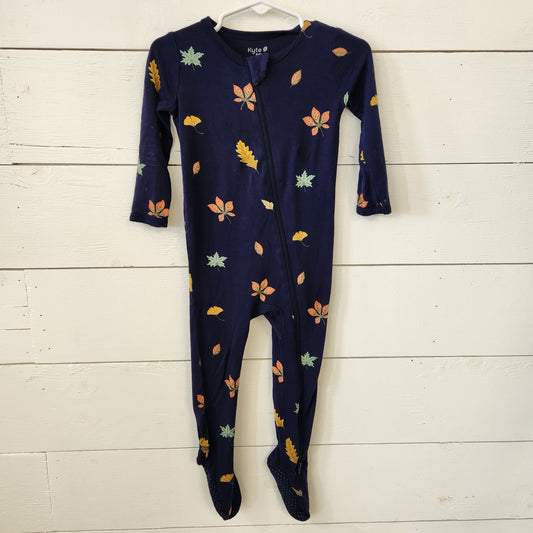 Size 18-24m | Kyte Blue Leaves Sleeper *stain