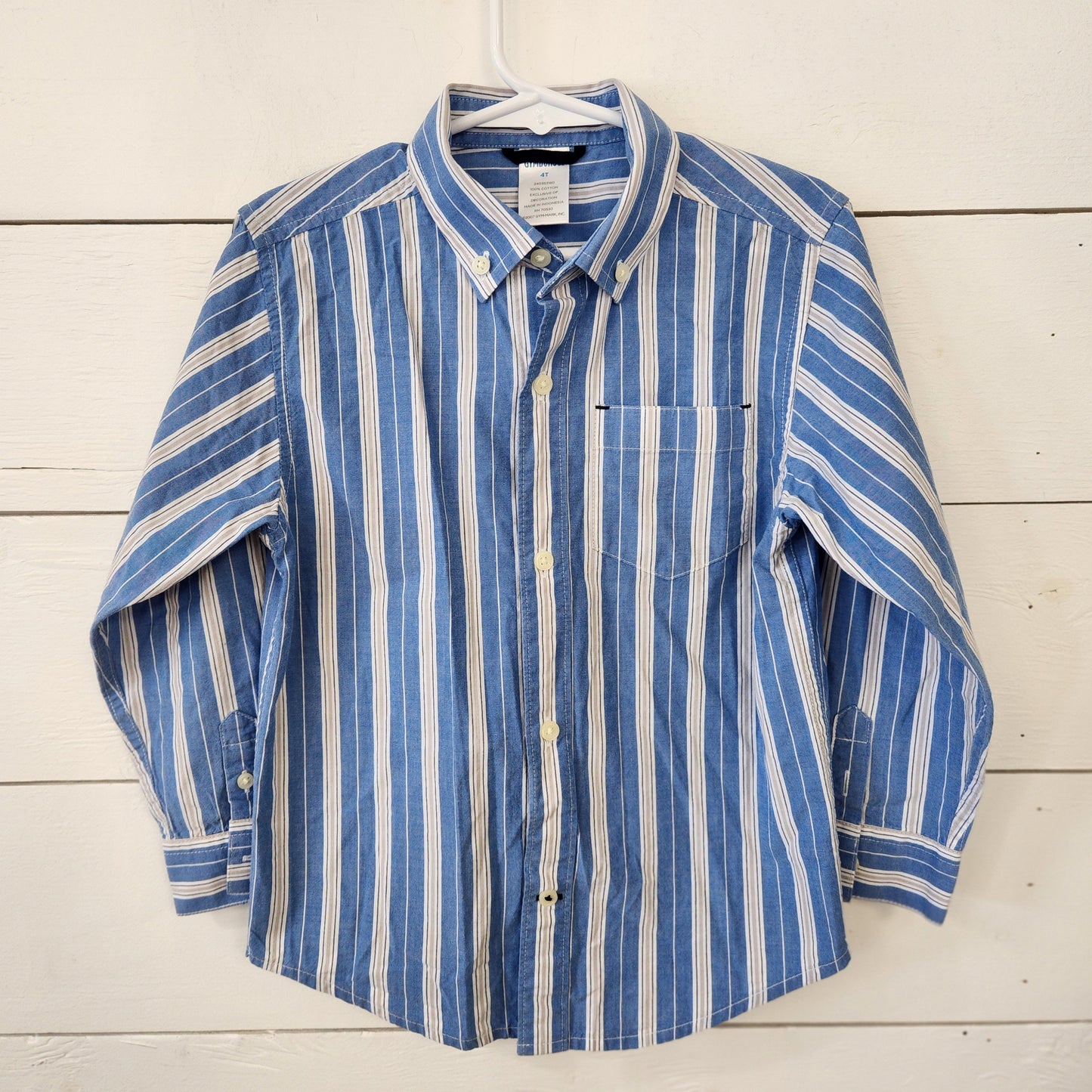 Size 4t | Gymboree Blue Striped Button Down