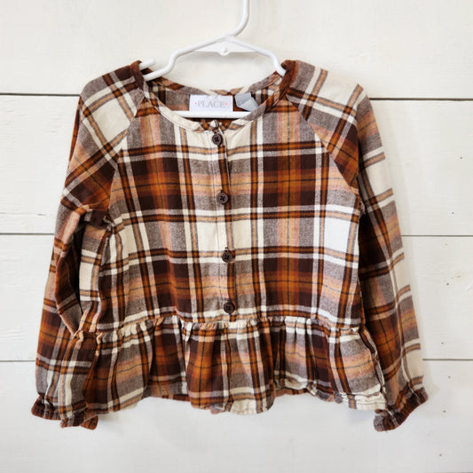 Size 5/6 | Place Plaid Pemplum Shirt