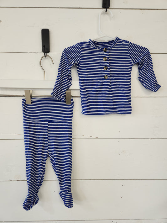 Size NB | Lou Lou Blue Striped Set