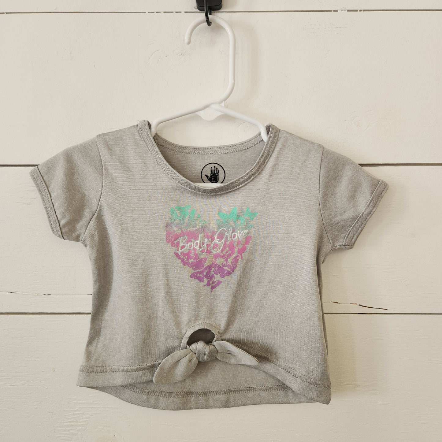 Size 12m | Body Glove Tie-Front Grey Shirt