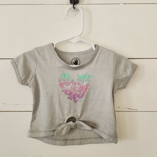 Size 12m | Body Glove Tie-Front Grey Shirt