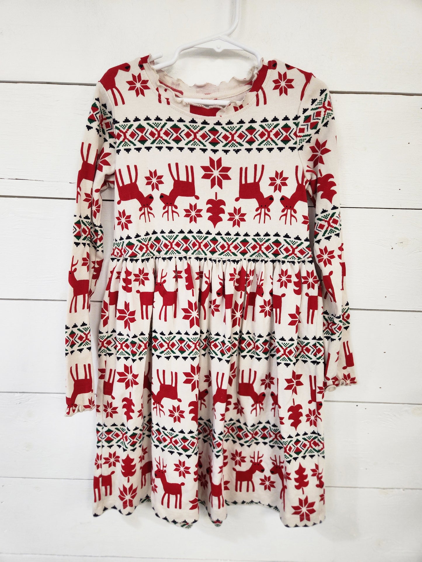 Size 6-7 | Hanna Andersson Reindeer Dress