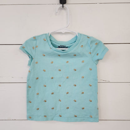 Size 2t | Osh Kosh Blue & Gold Heart Shirt