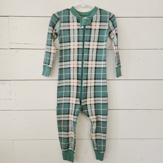 Size 3t | Hanna Andersson Plaid Zip Jammies