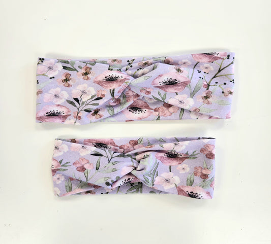 Headband by Briar&Boone | Purple Poppies