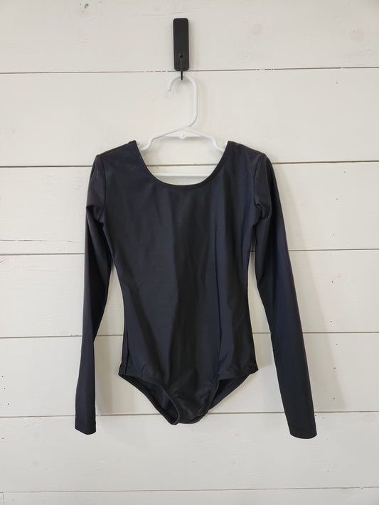 Size M | Leveret Girl Black Long-Sleeve Leotard