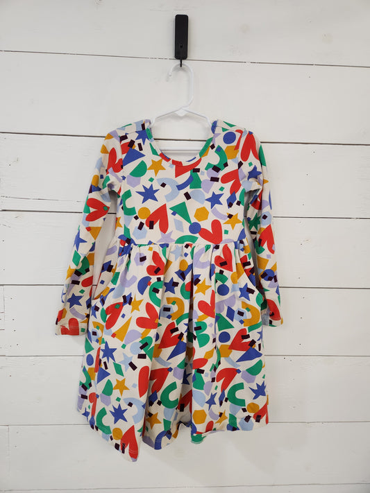 Size 5 | Hanna Andersson Colored Shapes Twirl Dress