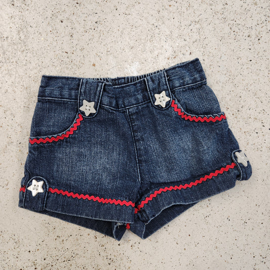 Size 6-12m | Gymboree Star Button Jean Shorts