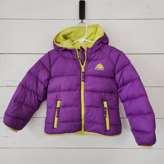 Size 4t | Snozu Purple & Lime Fleece Lined Jacket