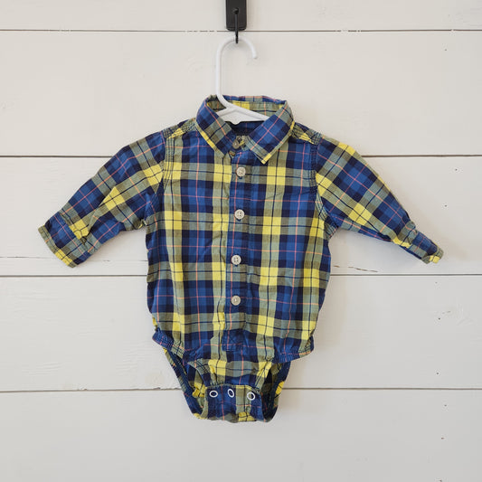 Size 6m | Osh Kosh Plaid Bodysuit