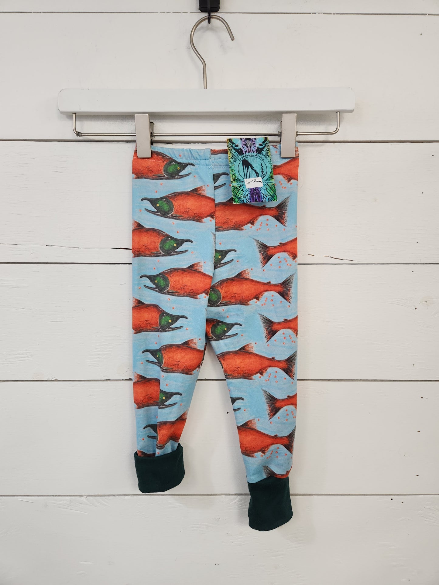 Size 6-18m | Love From Alaska Salmon Grow Pants NWT
