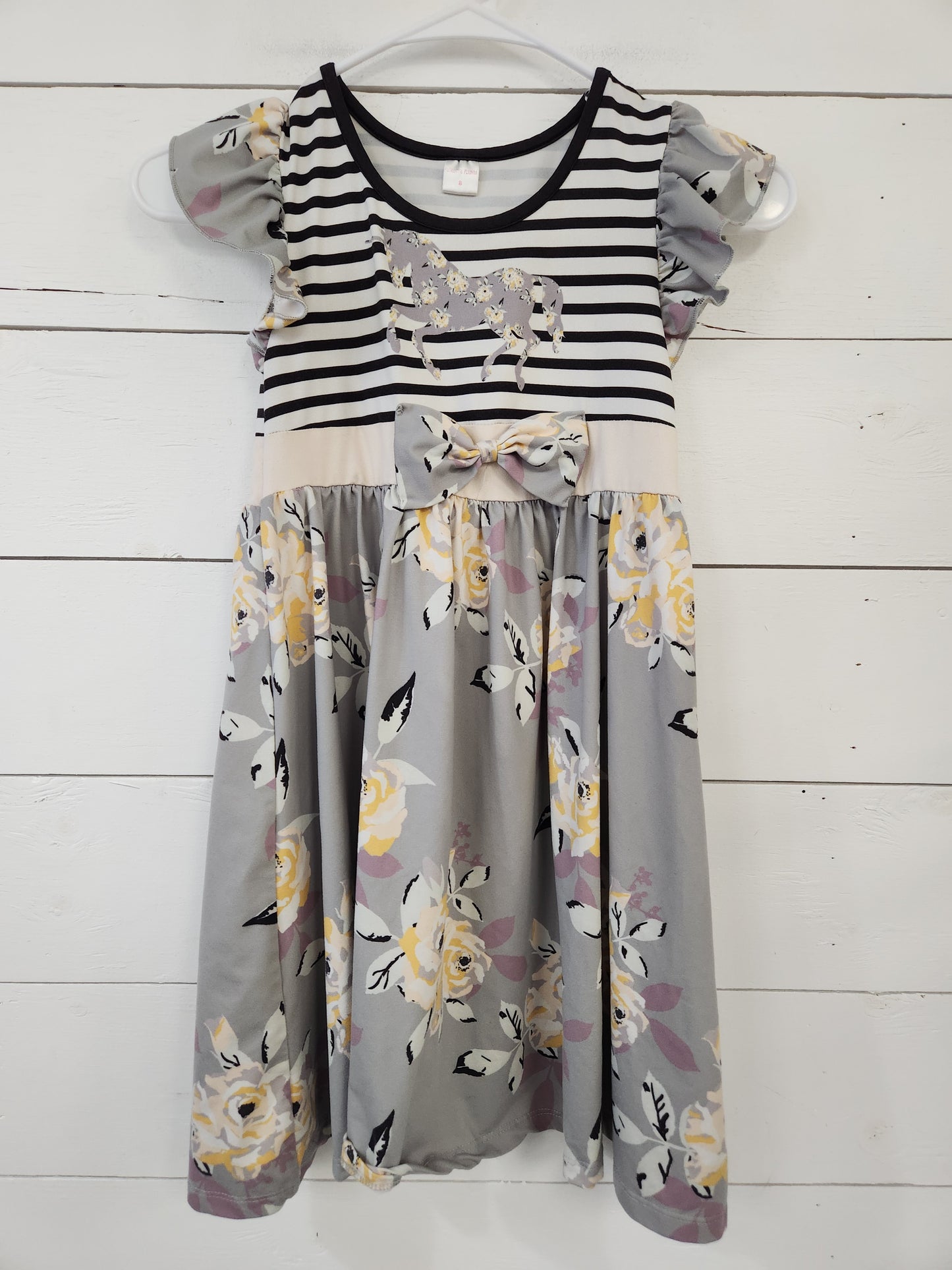 Size 8 | Penelope Plum Floral Unicorn Dress